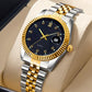 Steel Strap Couple Quartz Watch Set